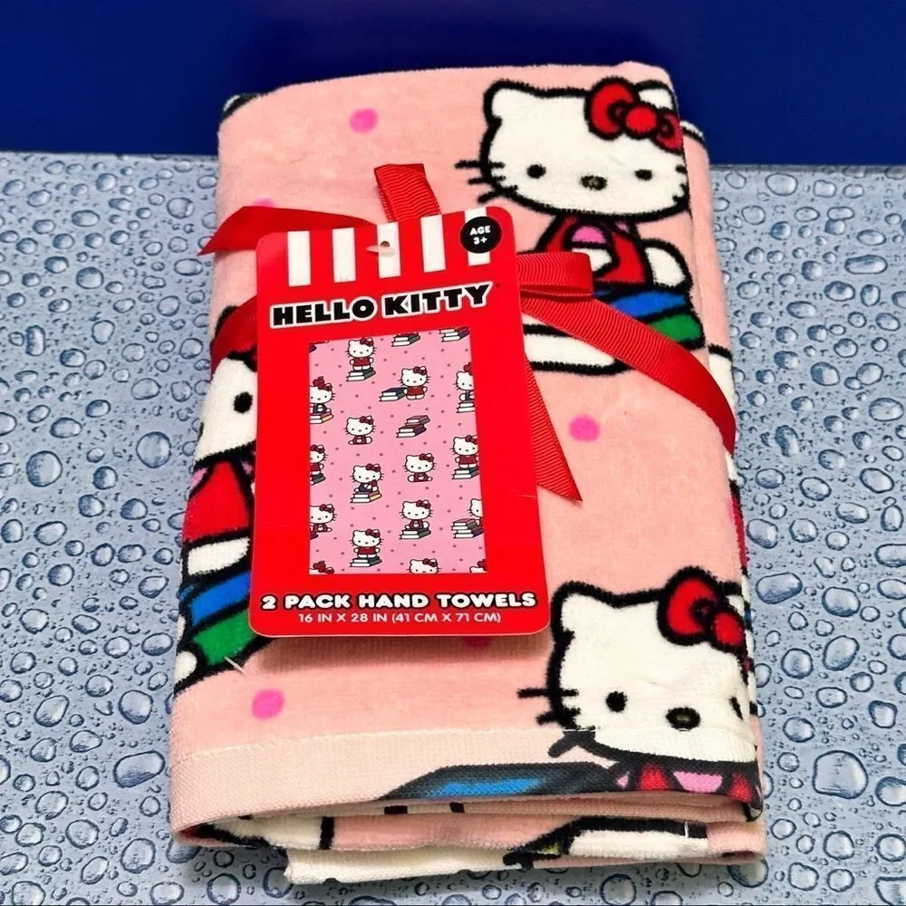 Hello Kitty Pink Hand Towels set